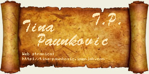 Tina Paunković vizit kartica